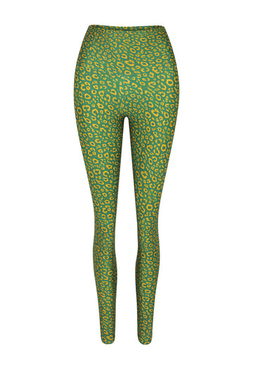 LEGGING SHINY LEOPARD GOLD