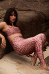 LEGGINGS SHINY FLOWERS OFF WHITE