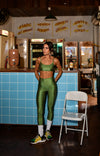 LEGGING SHINY LEOPARD GOLD