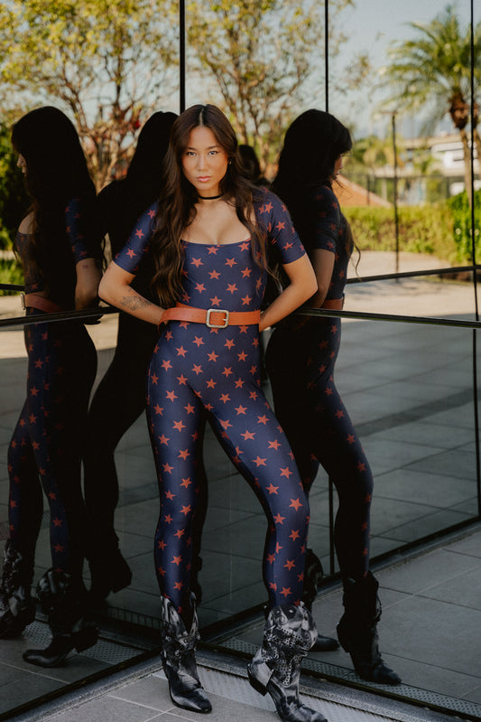 PRINCESS STARS DARK NAVY COFFEE OVERALL