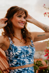 TOP CROPPED SHINY TIE DYE BRISA AZUL
