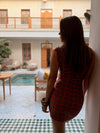 VESTIDO CURTO SHINY PODER DA SELVA TANGERINE
