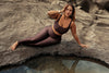 LEGGING SHINY LEOPARD COFFEE