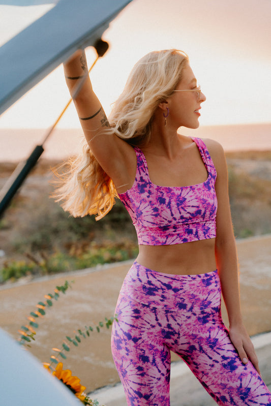 TOP CROPPED SHINY TIE DYE ALGODÃO DOCE
