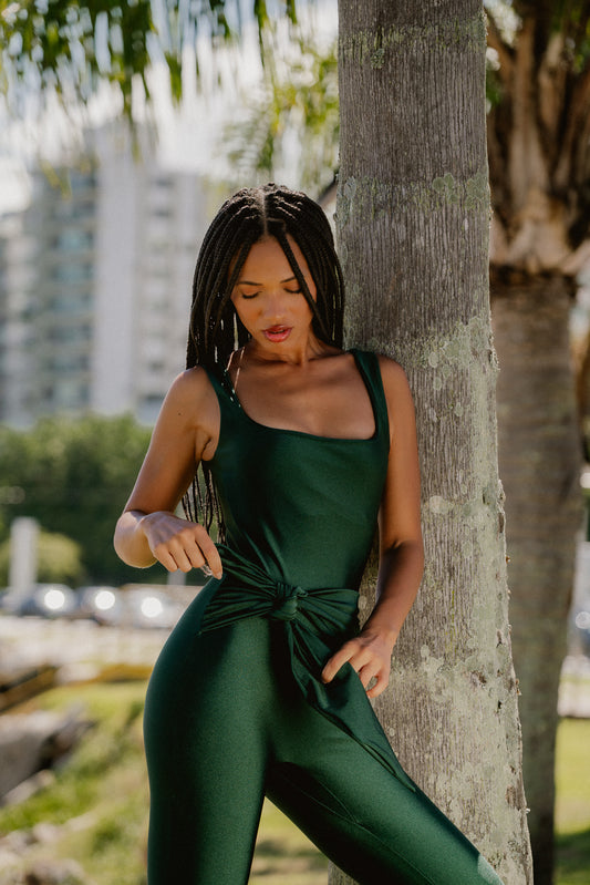 LYCRA TWIST FOREST JUMPSUIT