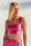 TOP CROPPED SHINY PINK SAVANA
