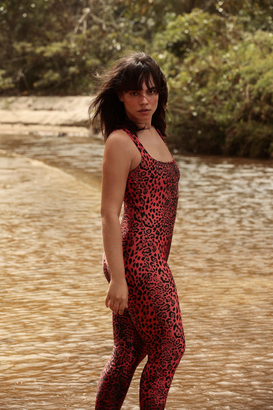 SHINY RED WILD OVERALLS