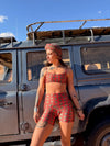 SHORTS CURTO SHINY PODER DA SELVA TANGERINE