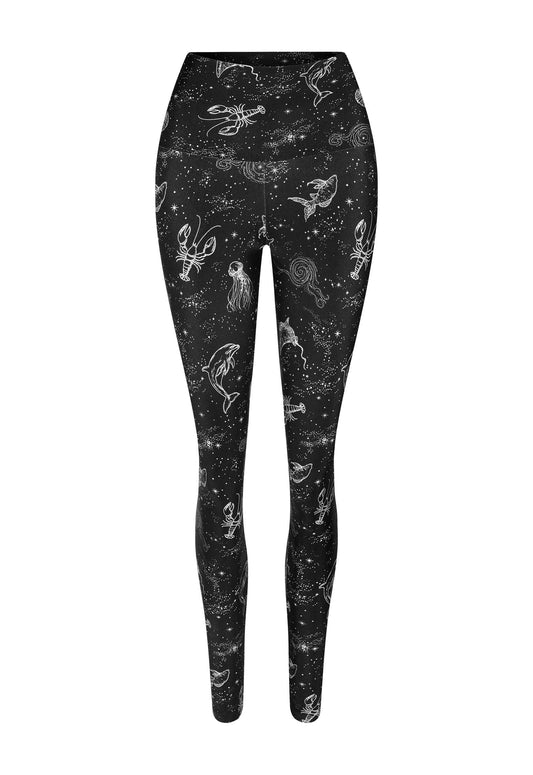 SHINY CORAL NOIR LEGGINGS