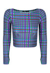 TOP CROPPED MANGA LONGA DEDINHO PIXEL