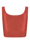 TOP CROPPED SHINY BRONZE GLOW