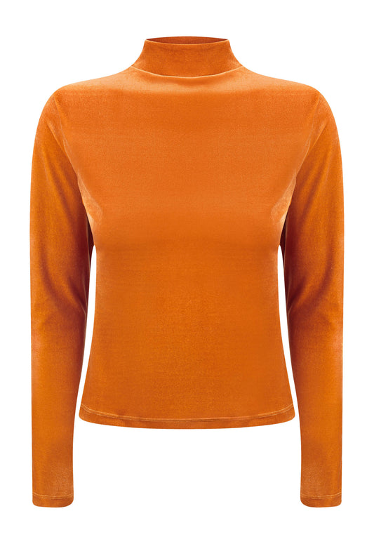 CACHARREL VELVET COGNAC BLOUSE