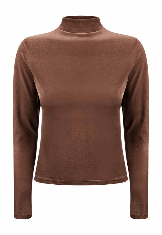 CACHARREL VELVET CHOCOLATE BLOUSE