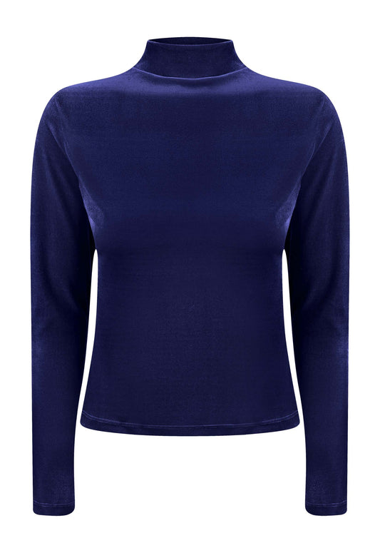 BLUE SPACE CACHARREL VELVET BLOUSE