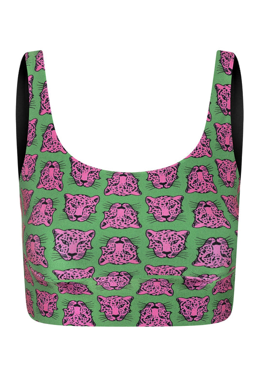 TOP CROPPED SHINY PODER DA SELVA FASHION PINK