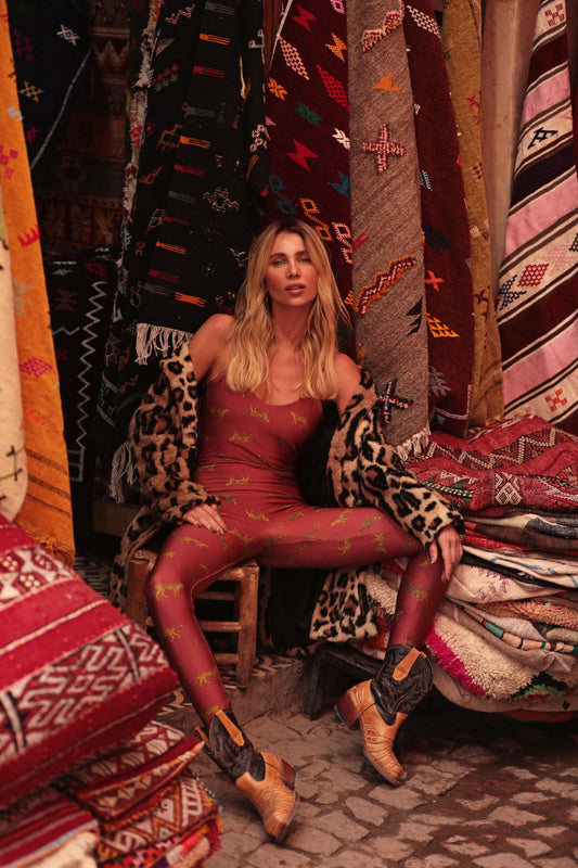 JAGUAR TERRACOTTA LYCRA OVERALL