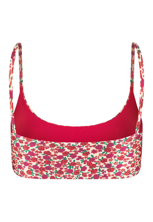 TOP BASIC SHINY FLOWERS OFF WHITE