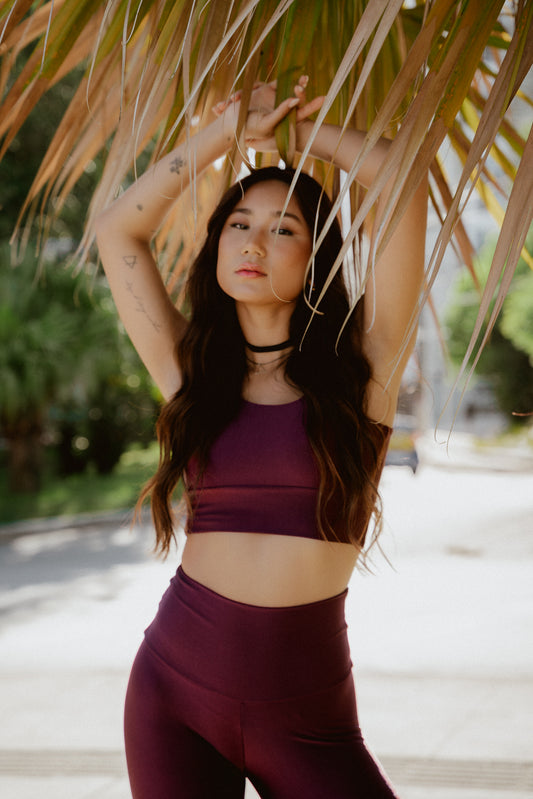 MALBEC LYCRA CROPPED TOP