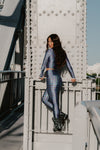 TOP CROPPED MANGA LONGA DEDINHO PIXEL