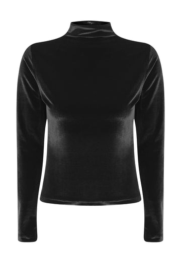 BLUSA CACHARREL VELUDO BLACK