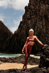 TOP CROPPED SHINY PODER DA SELVA TANGERINE