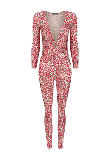 SHINY PHOENIX FLOWERS OFF WHITE OVERALL